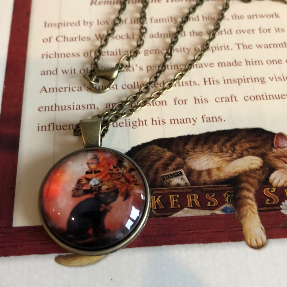 Halloween kitty necklace - Picture 2 of 4